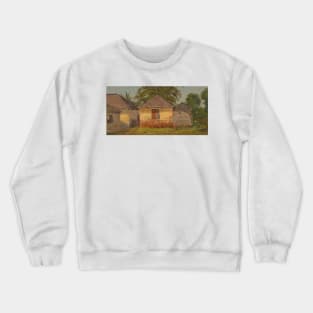 Houses, Mt Salus by Frederic Edwin Church Crewneck Sweatshirt